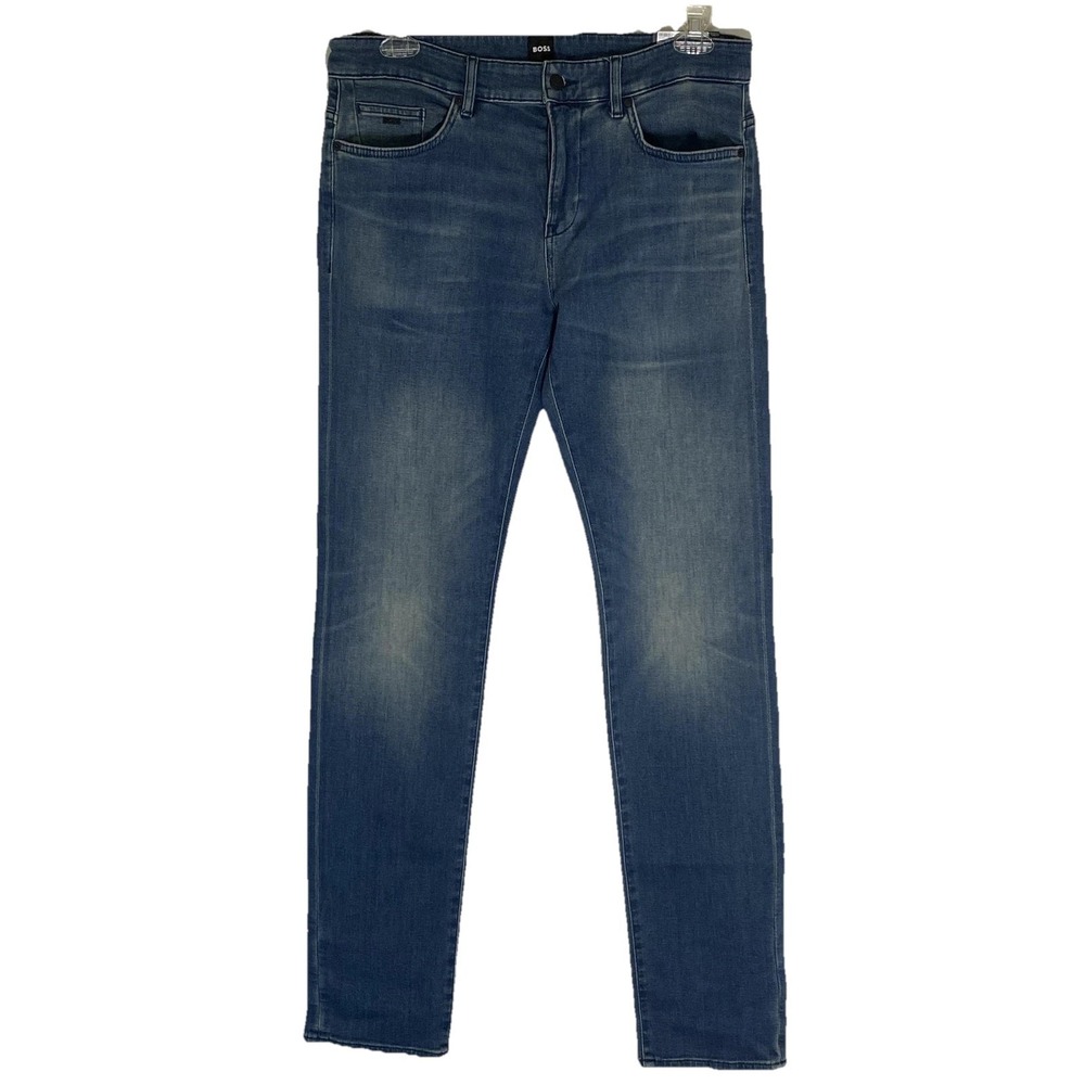 Boss Delaware 3-1 Slim Fit Jeans Mens 34x34 Blue Medium Wash Soft Stretch Denim
